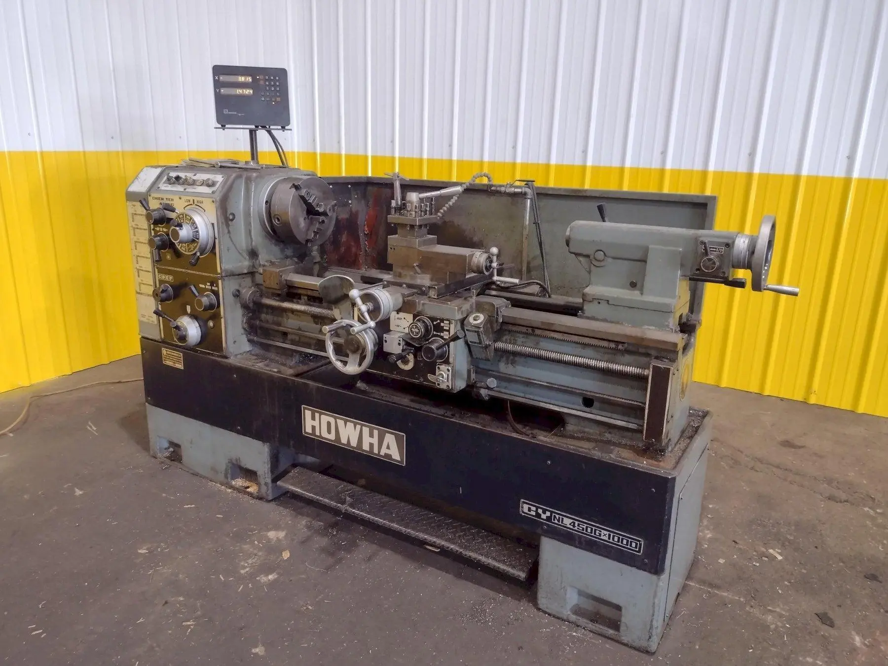 18" x 40" CHIEN YEH MODEL #CY450-1000 TOOLROOM ENGINE LATHE, 2.5" HOLE: STOCK #19324