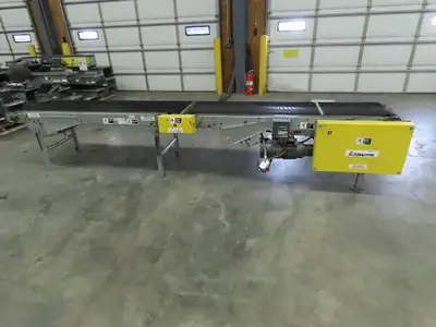 24"x 14' Slider Bed Gapper Conveyor 20" Belt Variable Multi Speed Slave Bed