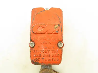 CM Lodestar 2 Ton Double Chain Lower Hook Block Assembly Latchlok Orange 627-860