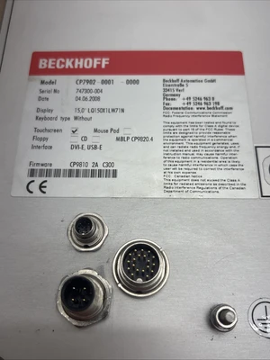 Used Beckhoff CP7902-0001-000 Automation Control (HMI) Indiana US | J&J Industrial Supply #1455765
