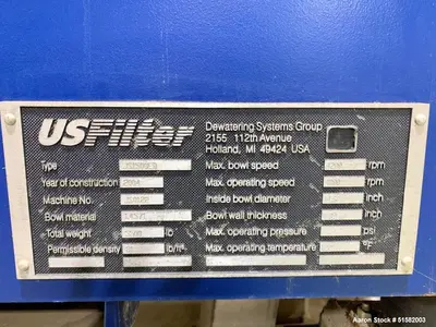 USED US FILTER JS1500ED