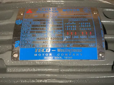Used TECOWESTINGHOUSE AVD0016D Motors (misc) Ohio US | HGR 24 #1503751