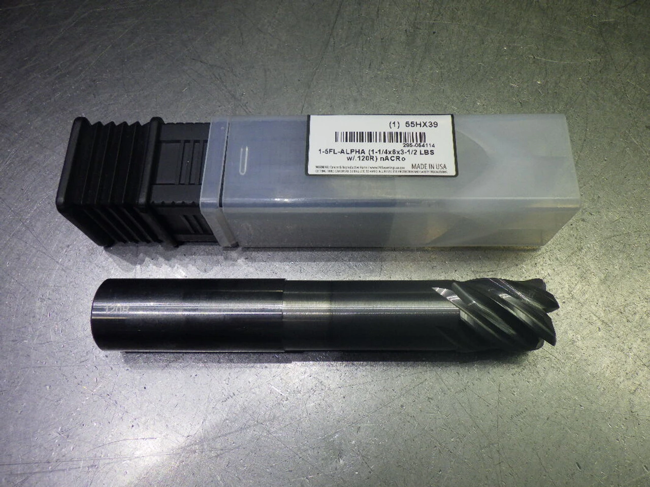 Monster 1" 5 Flute Carbide CR XL Endmill 1" Shank .12" R 295-054114 (LOC1776)