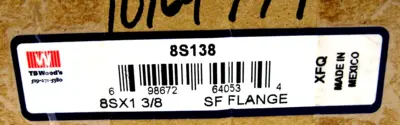 NEW TB WOODS 8S138 SF FLANGE 8SX1 3/8