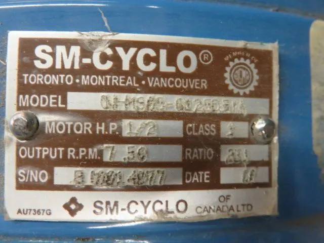 Used Sumitomo Cyclo CNHMS08-6125DBY Gearboxes Minnesota US | Peak Machinery, Inc. #286852