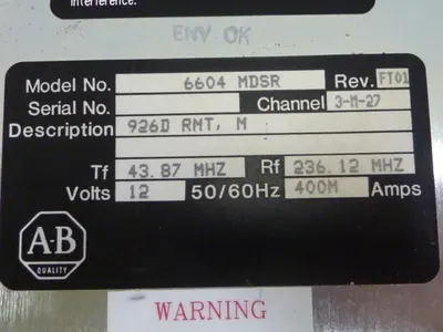 USED ALLEN BRADLEY 6604 MDSR