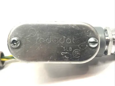 USED ASCO 1/4" 2-WAY SOLENOID VALVE W/ RED DOT CONDUIT FITTING