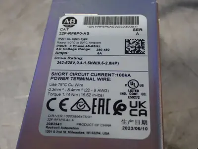 USED ALLEN BRADLEY 22FRF6P0AS
