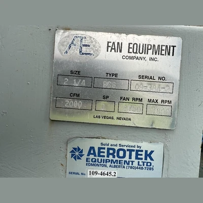 AE Fan Equipment 0.75HP Centrifugal Blower