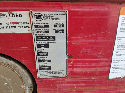 Used 2018 1330SE MEC Scissor Lifters North Carolina US | Stack Equipment #1418916
