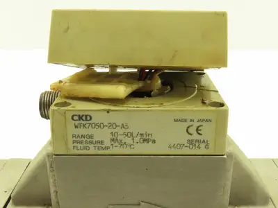 CKD Fluerex WFK7050-20-A5 Karman Vortex Flow Meter Sensor 10-50L/min 3/4" *Read*