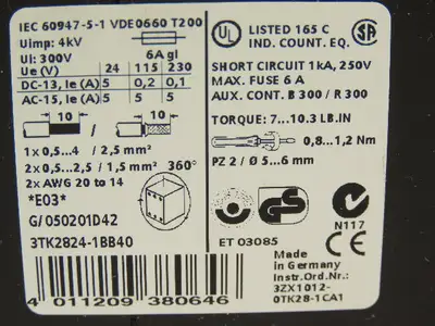 Siemens 3TK2824-1BB40 Sirius Safety Relay Control Lot of 4