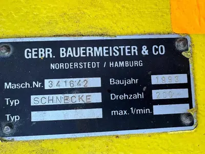 USED 1993 BAUERMEISTER SCHNECKE (SCREW CONVEYOR)
