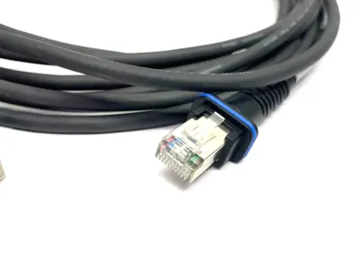USED KEYENCE NETWORK UNIT CABLE 5M LENGTH, FOR HANDHELD CODE READER