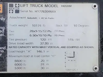 USED 2000 HYSTER H65XM