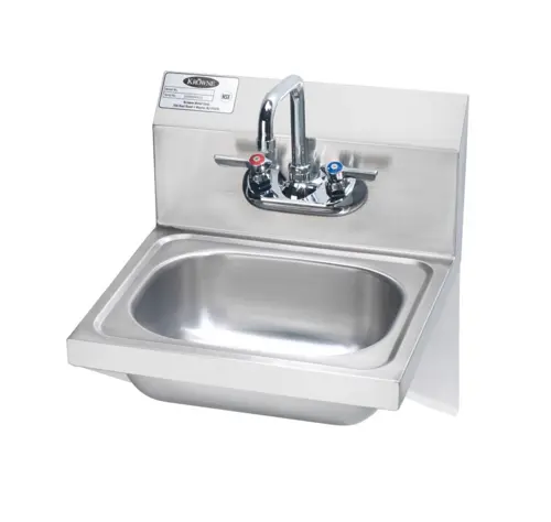 Krowne HS-10 Wall Mount Commercial Hand Sink w/ 12 1/2"L x 9 3/4"W x 5 43/64" D Bowl, Gooseneck Faucet