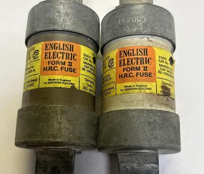 ENGLISH ELECTRIC,CF200A,FUSE 200A 600V LOT OF 2