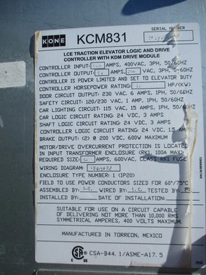 USED KONE KCM831