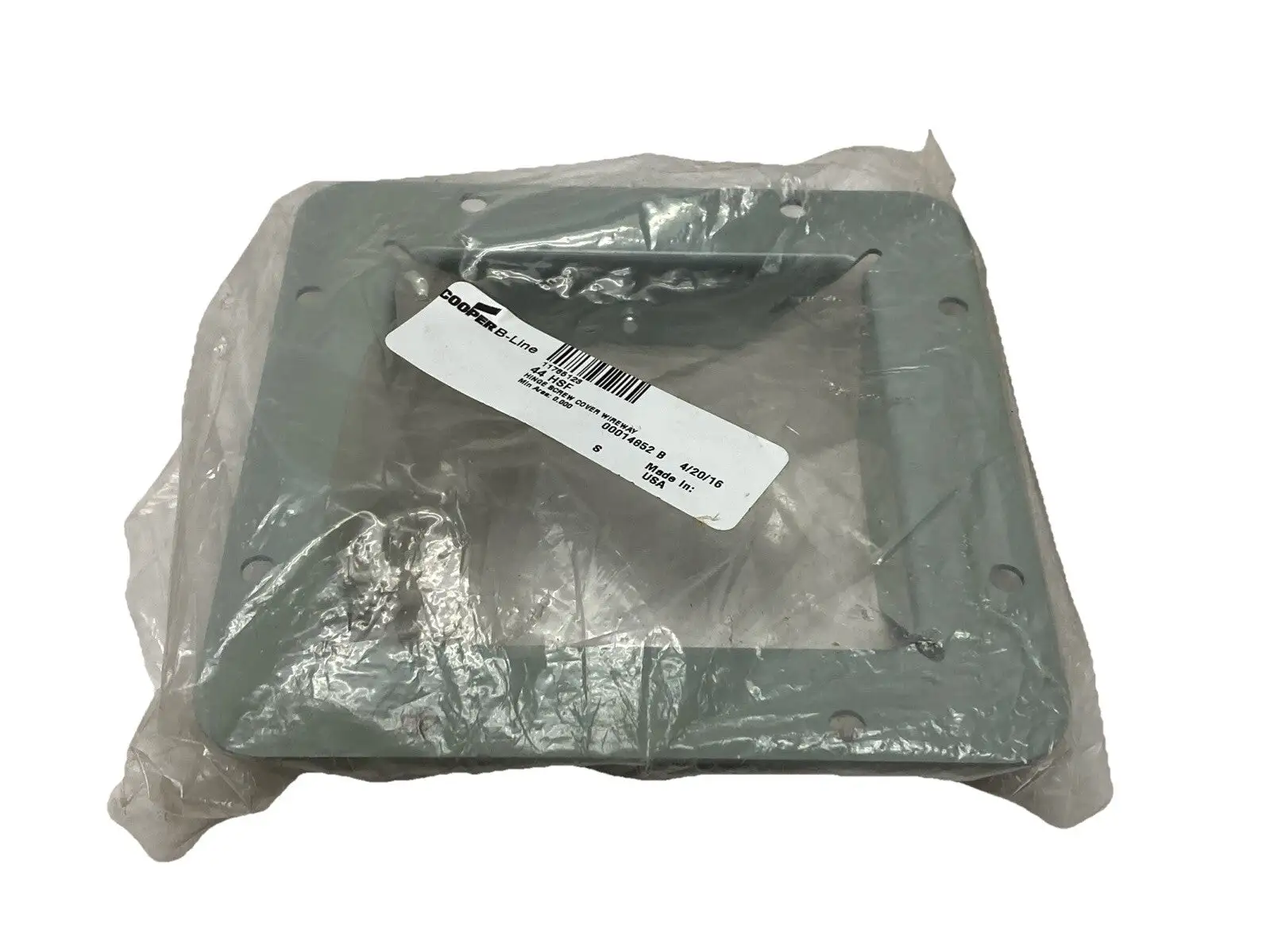 44HSF | Cooper  B-Line Hinge Screw Cover Wire Way End Flange 4" x 4" - New Other