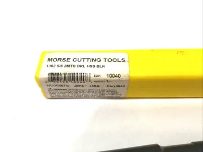 USED MORSE CUTTING TOOLS TAPER SHANK DRILL BIT 1302 5/8″ 2MTS DRL HSS MT1610040