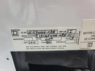 USED SQUARE D MODEL 6