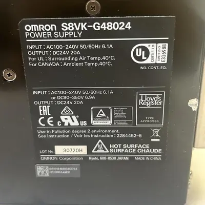 Used OMRON S8VK-G48024 Miscellaneous Equipment (Electrical & Power) | Surplus Asset Holdings #1201945