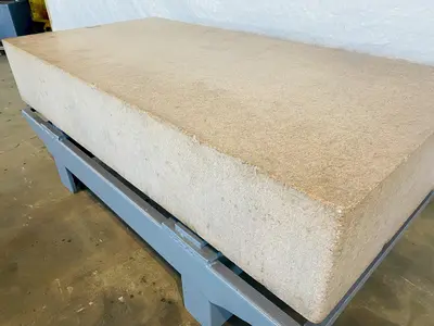 48" X 96" X 16" HERMAN PINK GRANITE SURFACE PLATE. STOCK # 0313522