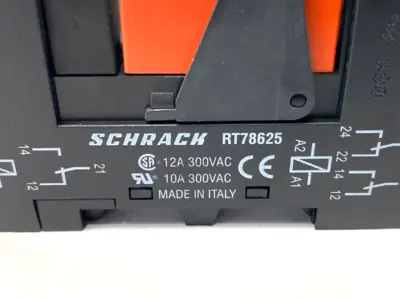 Used Schrack Power Socket Base 300VAC 12A w/ RT424024 Relay 24VDC Relays & Switches Michigan US | Maverick Industrial Sales #1393002