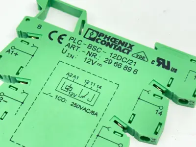 REL-MR- 12DC/21 | Phoenix Contact  Relay 2961150 w/ PLC-BSC-12DC/21 Base 2966896 - Used