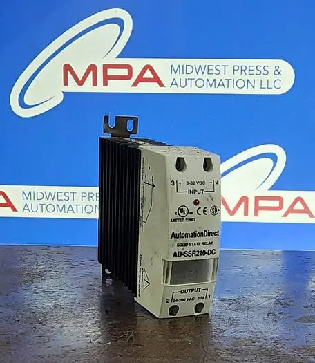 Used AUTOMATION DIRECT AD-SSR210-DC Relays & Switches Michigan US | Midwest Press and Automation #618365