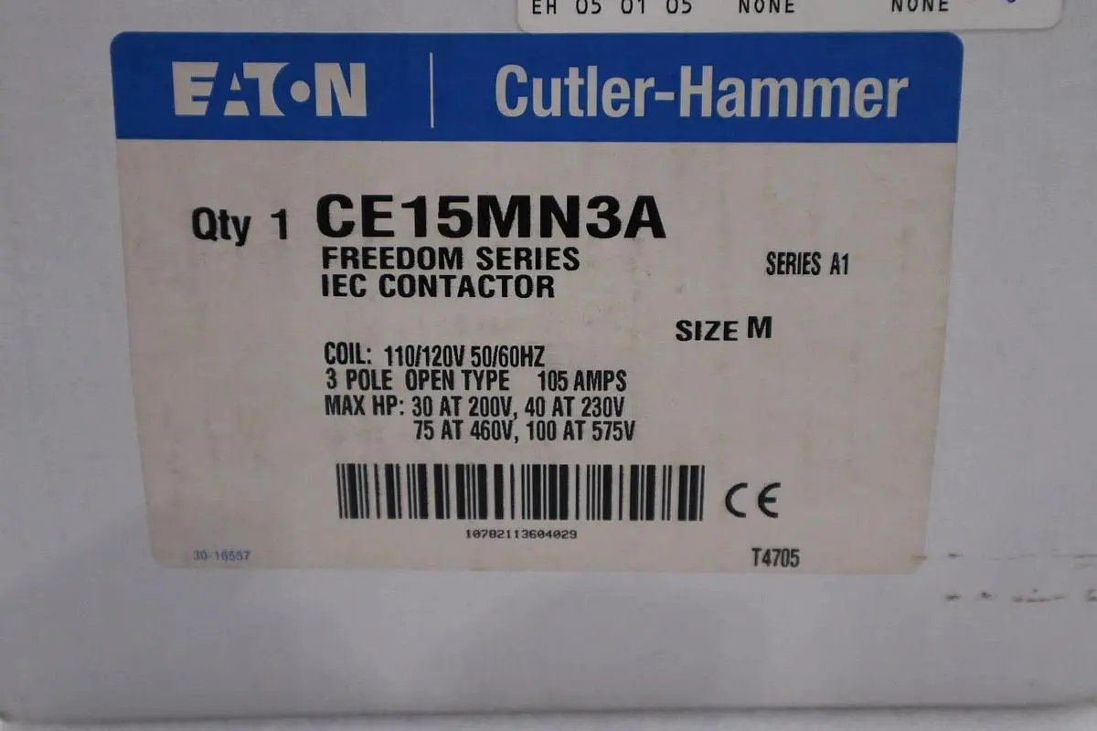 NEW Cutler-Hammer CE15MN3A Series A1 Freedom Series IEC Contactor Size M #G80