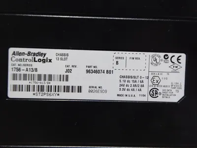 Allen Bradley 1756-A13/B ControlLogix 13 Slot Chassis Rev. J02 Used
