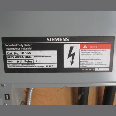 Siemens 400 Amp Fusible Disconnects