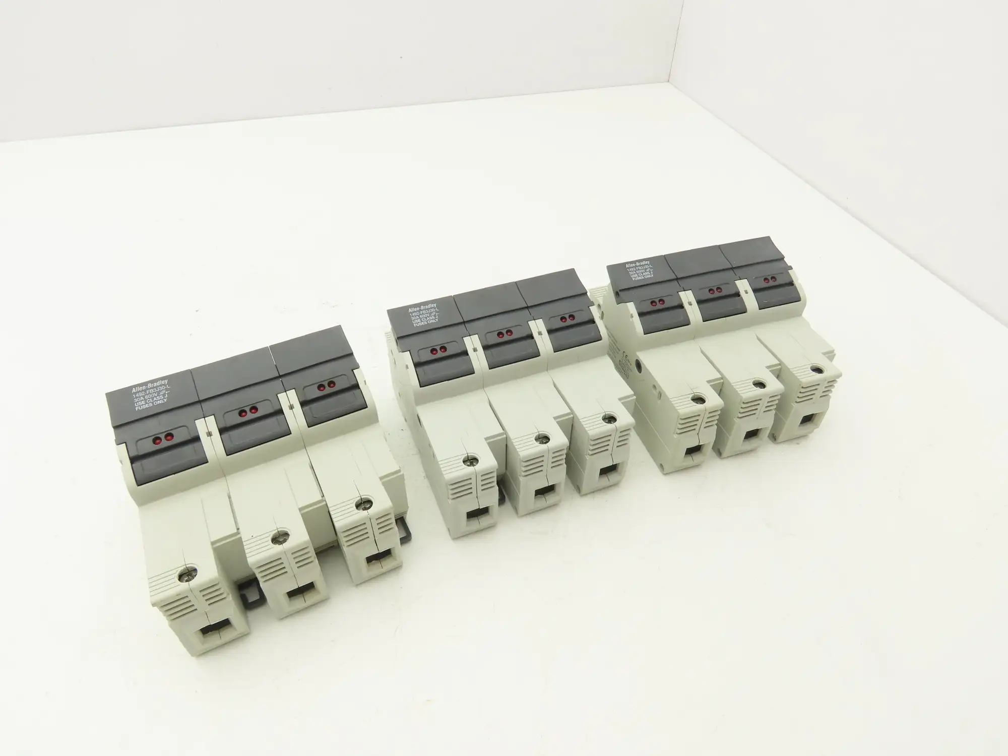 Allen Bradley 1492-FB3J30-L Fuse Holder 30A 600V 3 Pole Class J Ser B Lot of 3