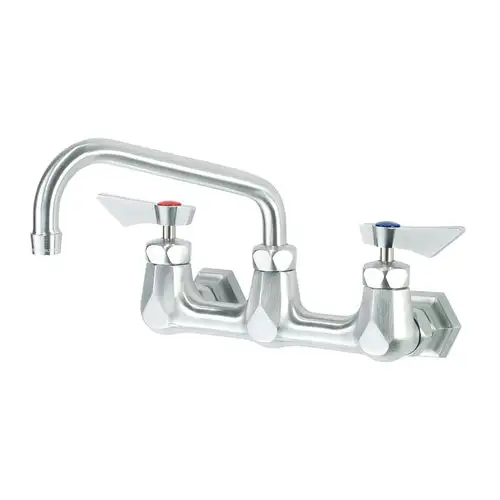Krowne DX-806 Wall Mount Faucet w/ 6" Swing Spout - 8" Centers