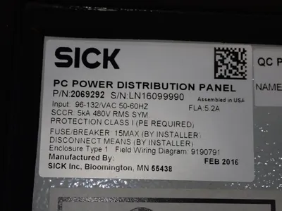 Used 2016 SICK 2069292 Electrical Panels Ohio US | HGR 24 #798831
