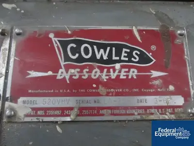 USED Cowles 25 HP Cowles Disperser, S/S, XP