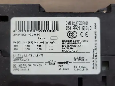 USED SIEMENS 3RV1021-0JA10
