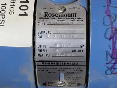 Used ROSEMOUNT C1151DP6E22B1C6 Misc Electrical & Power Parts British Columbia CA | Lenmark #251766