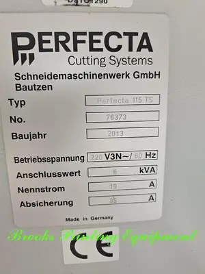 USED 2013 PERFECTA CUTTING SYSTEMS 115TS