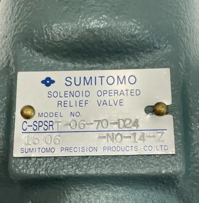 NEW SUMITOMO C-SPSRT-06-70-D24-NO-14-Z SOLENOID RELIEF VALVE FSD4GSDB02BD2454Z