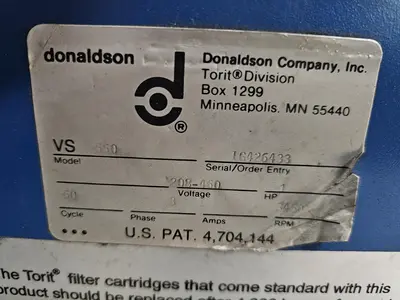 DONALDSON VS-550 Miscellaneous Items | Holland Equipment Hunters, Inc. (2)