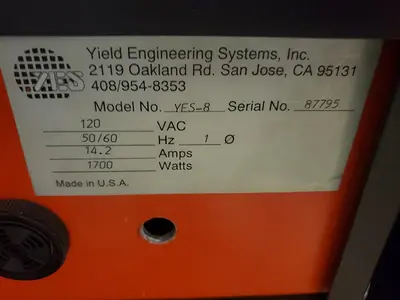 YES-8 VAPOR PRIME OVEN