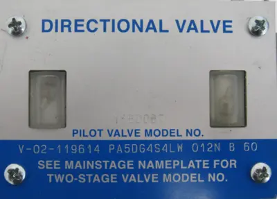 NEW PA5DG4S4LW-012N-B-60 DIRECTIONAL CONTROL VALVE V-02-119614 PA5DG4S4LW012NB60