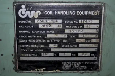 USED CWP 2500 18M