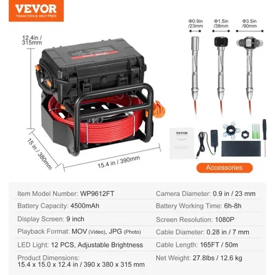 Used VEVOR WP9612FT Camera Systems Michigan US | Miedema Asset Management Group #1325698