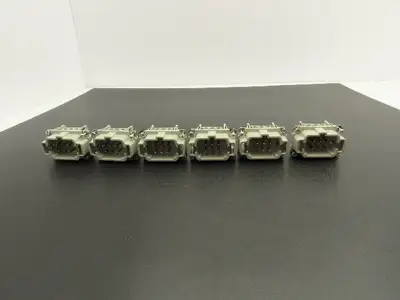 Epic 10190000 HB-E Male Connector Insert 6-Pin 16A 500V Lot of 6