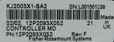 USED EMERSON DELTA V KJ2003X1-BA2 CONTROLLER 12P2093X052 KJ2003X1BA2