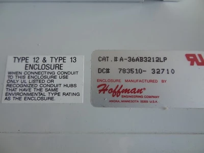 USED HOFFMAN A36AB3212LP