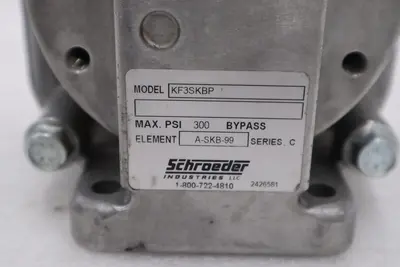 SCHROEDER KF3SKBP FILTER 300PSI - STOCK GF396